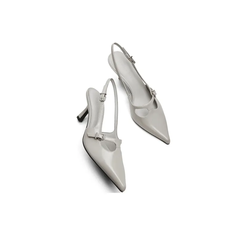 CHARLES&KEITH Small Ck Slim Heel High Heel Sandal 7cm Women's-6