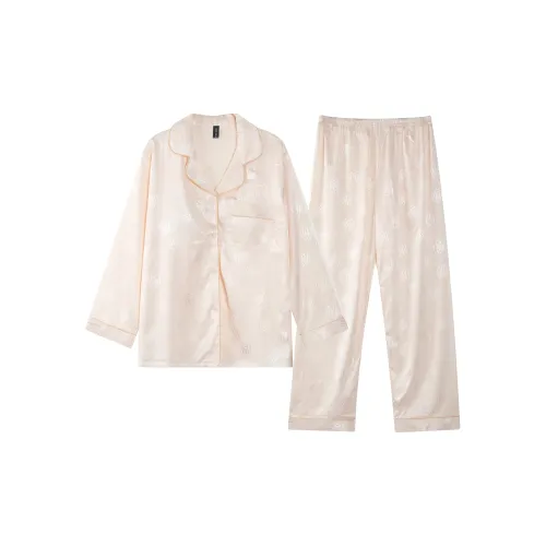 XIAFENYAN Pajama Set Women's Apricot