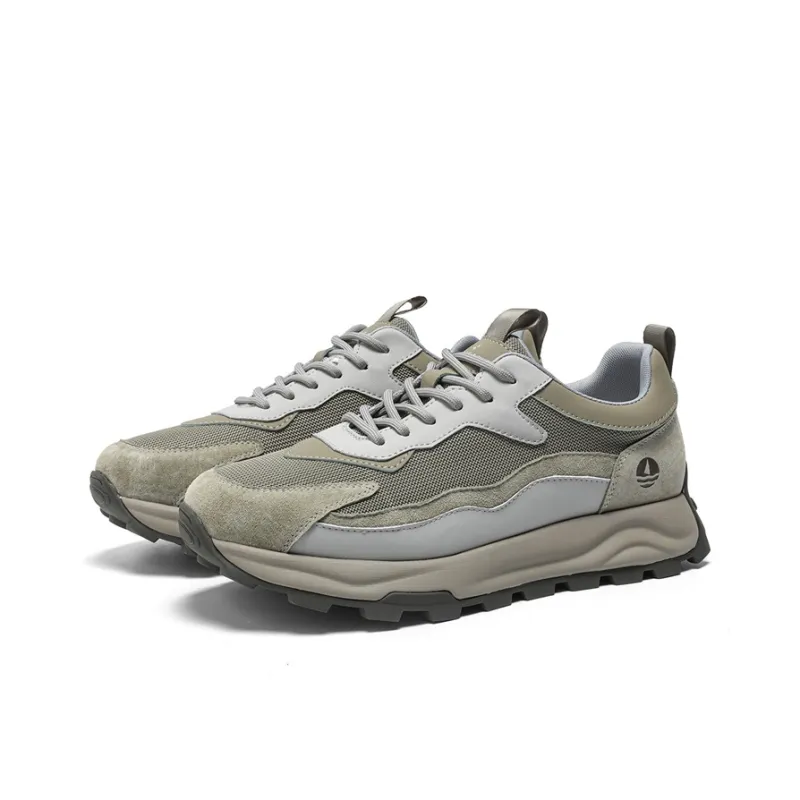 NAVIGARE Small Sailboats Height Increasing Low-Top Casual Shoes Men's Light Green-3
