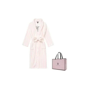 Victoria's Secret Pajama Robe Women's Pink Stripes