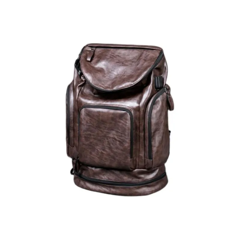 GEERDUN PU Backpack Regular Unisex Black/Brown-6
