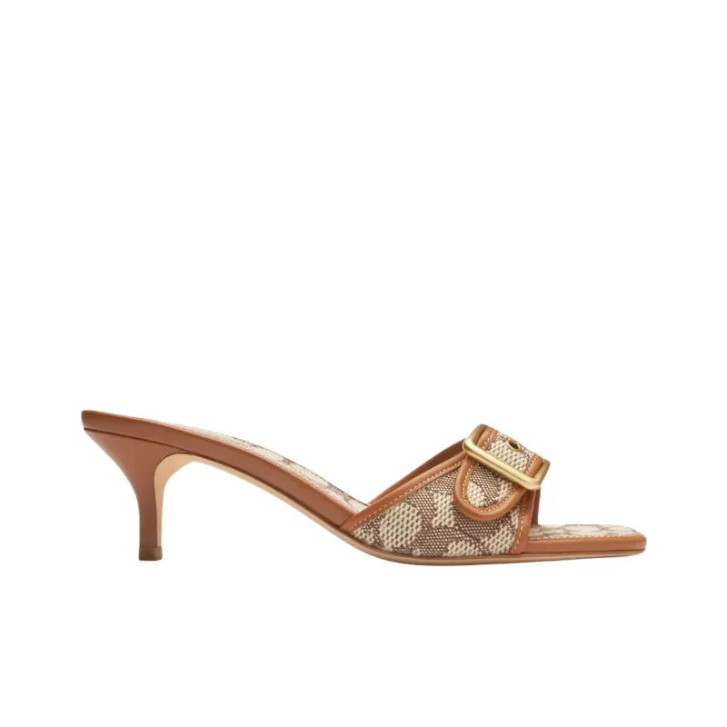 COACH Margot Slip Resistant Slide Slippers 5.5cm Women's Cocoa Brown-1