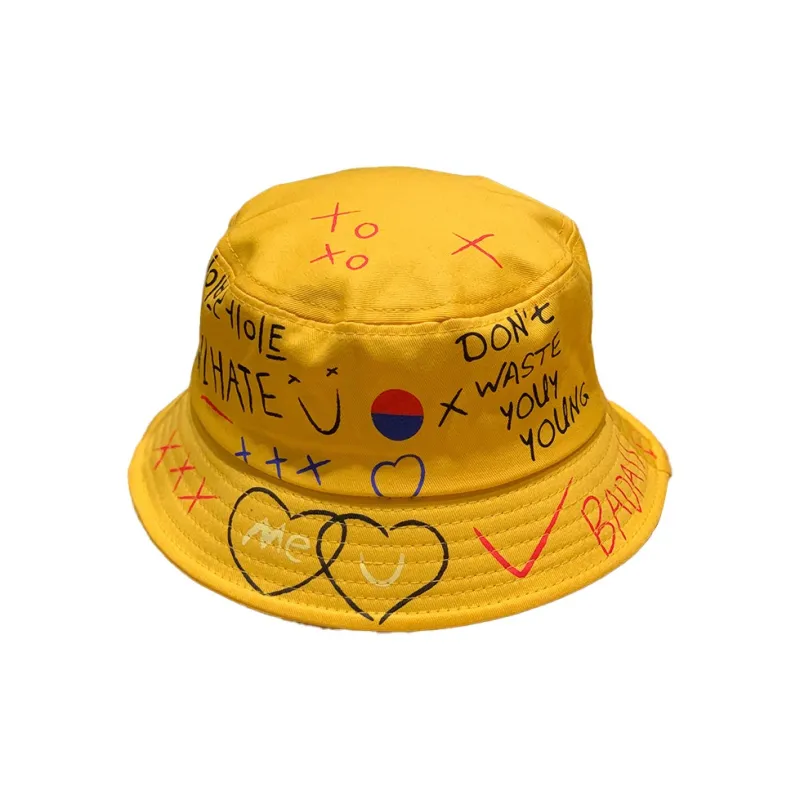 Yi Bu Kang Polyester Bucket Hats Unisex-6