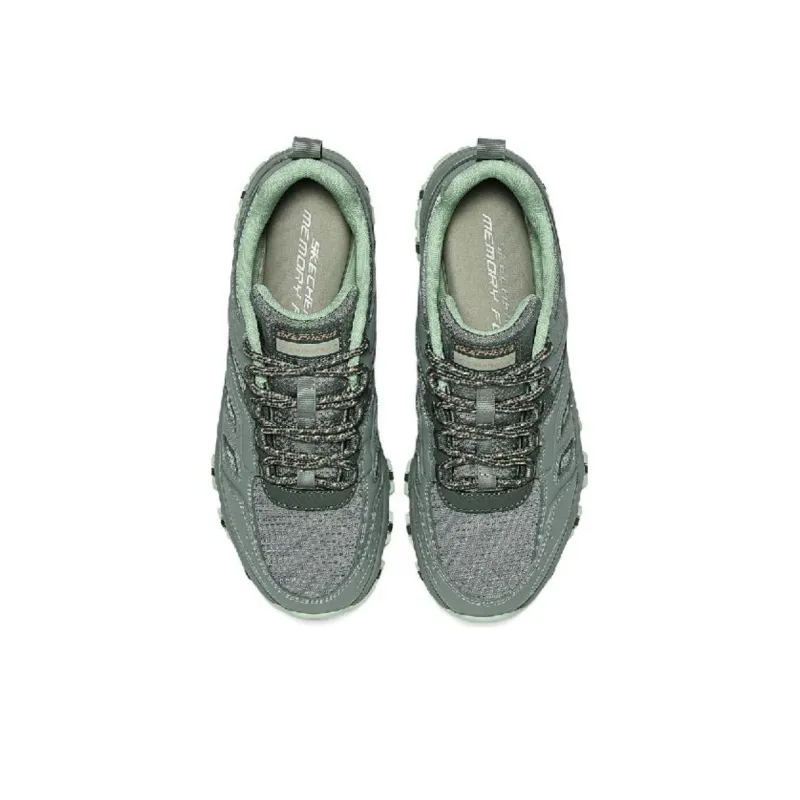 Skechers OUTDOOR Breathable Support Balance Low Top Trekking Shoes Women's Gray Green-2
