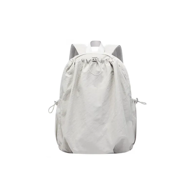 Anta Washed Cloth Backpack Medium Size Unisex Night Mist Gray-0