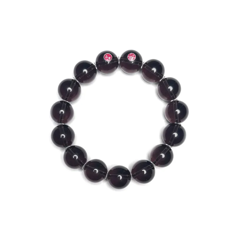 MOUNTAINS AND MANS Obsidian New Chinese Style Peaceful Auspicious Beaded Bracelet Men's-5