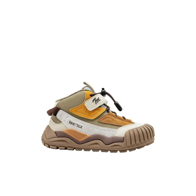 Teenmix Anti Slip Wear Resistant Low Top Kids Lifestyle Shoes Olive Green/Ochre Yellow Kids'-1