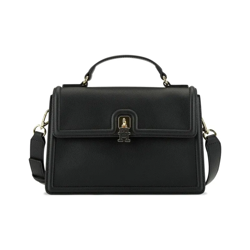 Tommy Hilfiger Artificial Leather Handbag Women's Black/Khaki-0