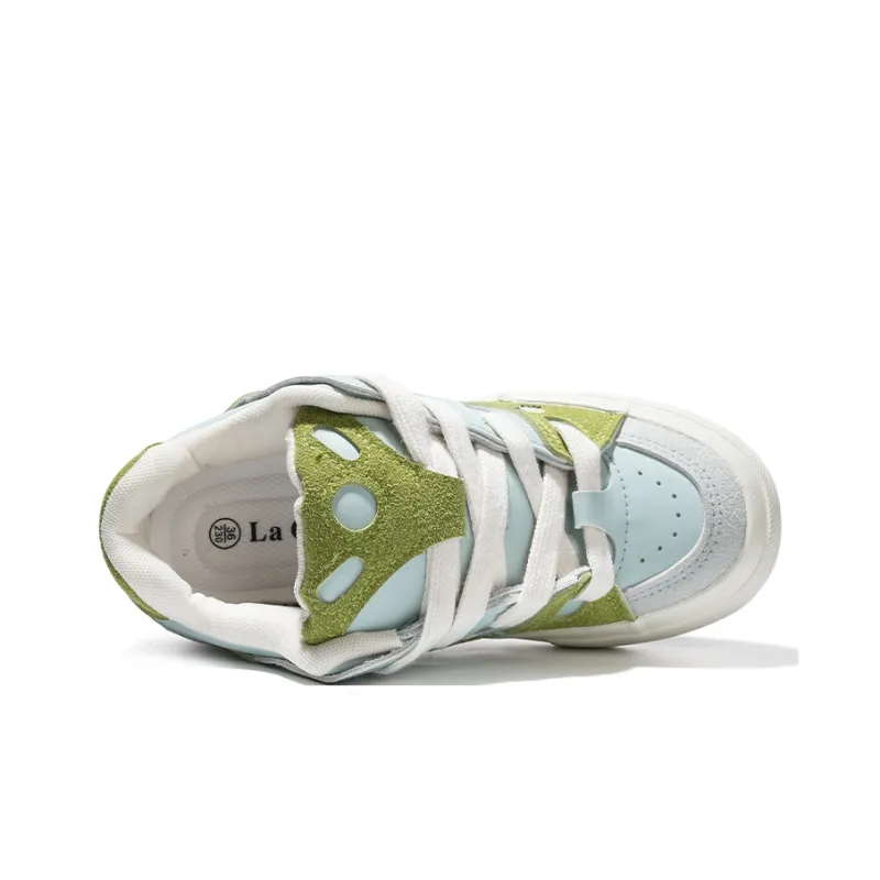 La Chapelle Abrasion Resistant Height Increasing Low Top Skateboard Shoes Women's-3