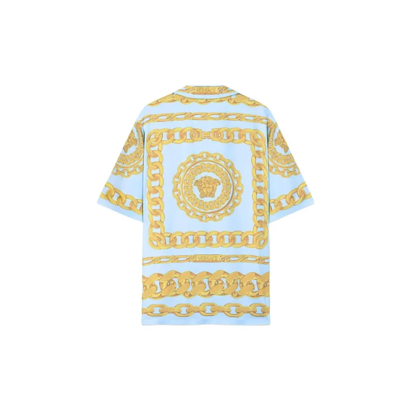 VERSACE Chain Link Printed Short Sleeved Shirt-1