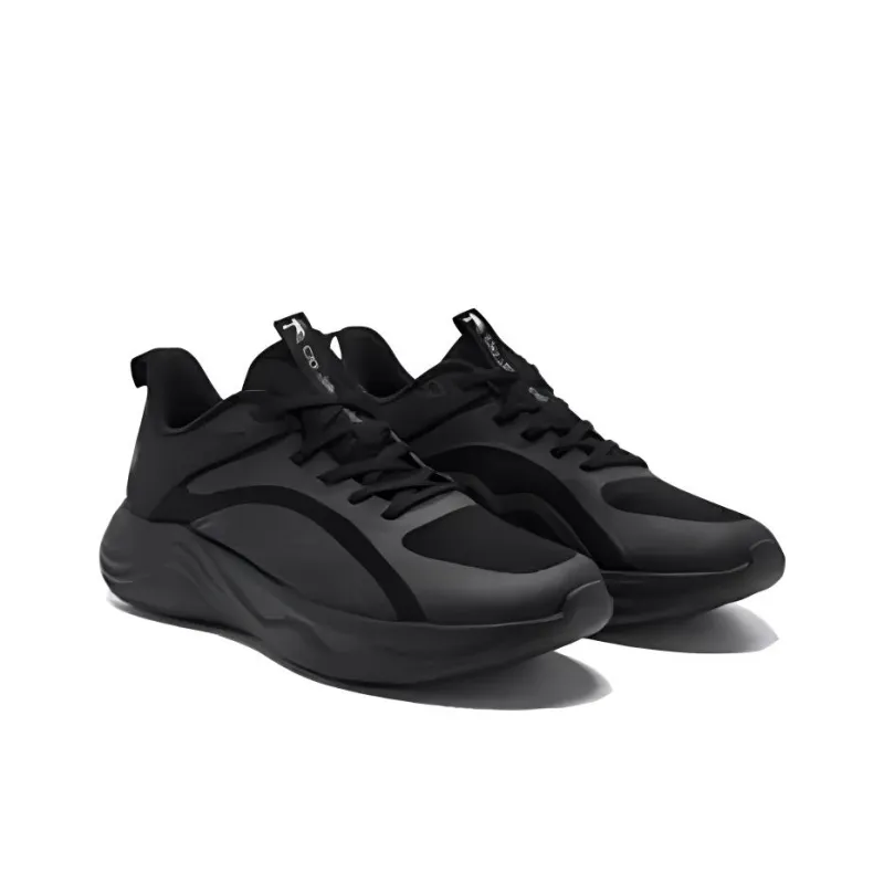 QIAODAN Anti Slip Wear Resistant Low Top Casual Running Shoes Men's Black-3