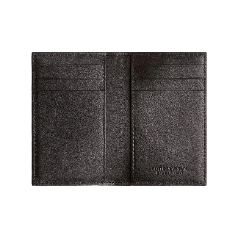 Bottega Veneta Leather Card Holder Men's Dark Chocolate-1