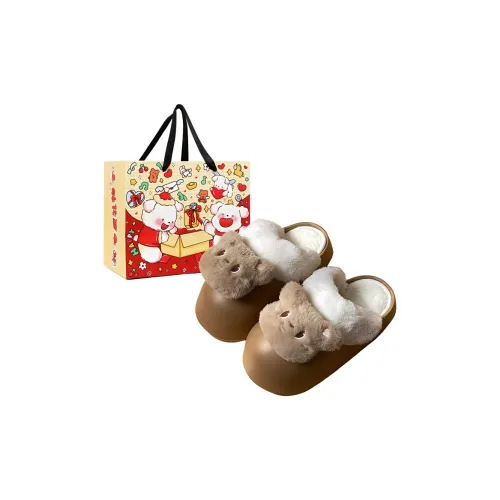 FGHGF Cotton Slipper, Home Slippers Black/Brown/White