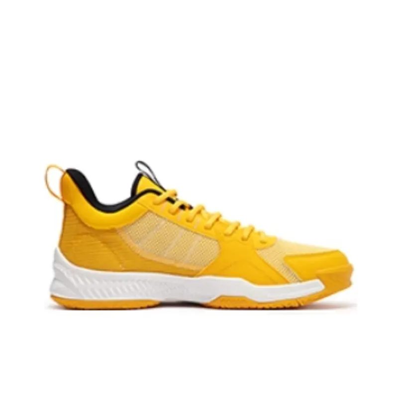 361° Cushioned Slip Resistant Low Top Basketball Shoes Men's Yellow White-1