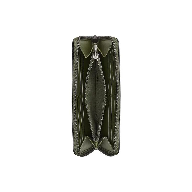 COACH Accordion Wallet Leather Wallet Small Size Unisex Green Camouflage-2