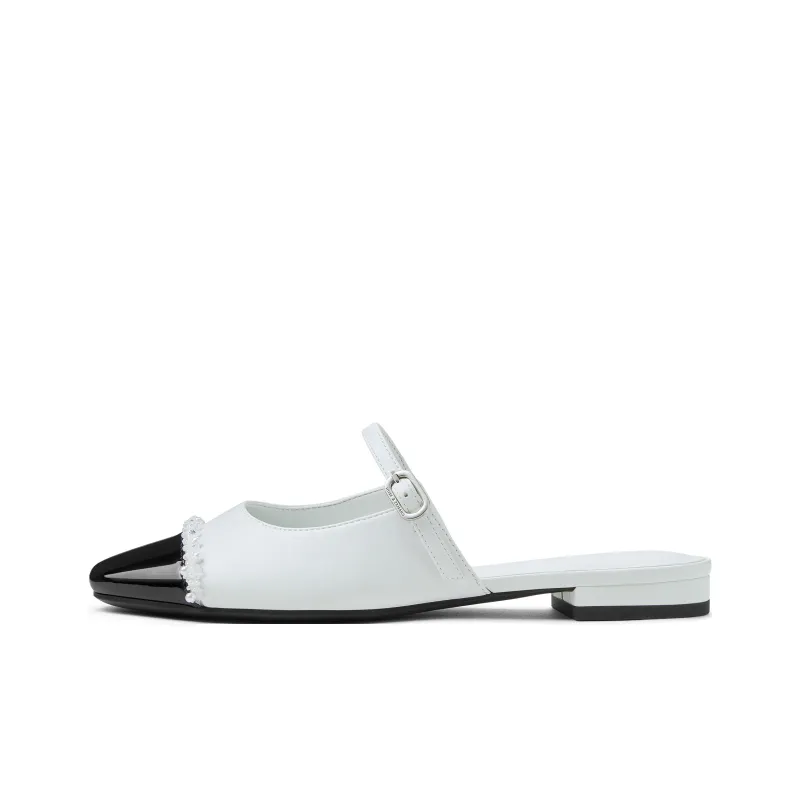 CHARLES&KEITH Composite Sole Slip Resistant Closed Toe Slippers 1.6cm Women's-0