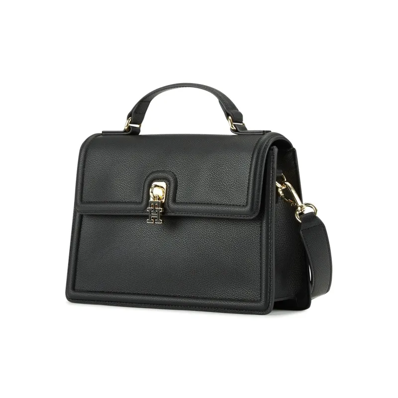 Tommy Hilfiger Artificial Leather Handbag Women's Black/Khaki-2