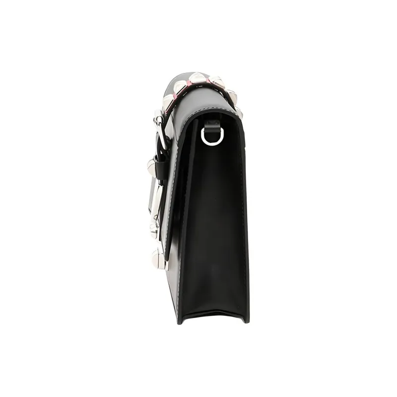 PRADA Calfskin Shoulder Bag, Crossbody Bag Regular Women's Black-1