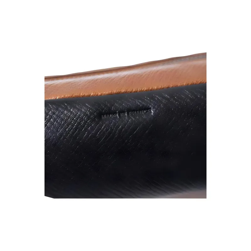 LONGCHAMP Leather Storage Bag Women's Black & Brown-6