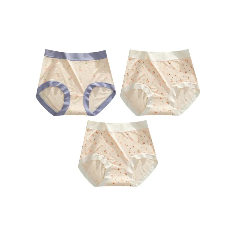 MADALLO Underpants Women's 1 Pack Sky Blue Floral-21