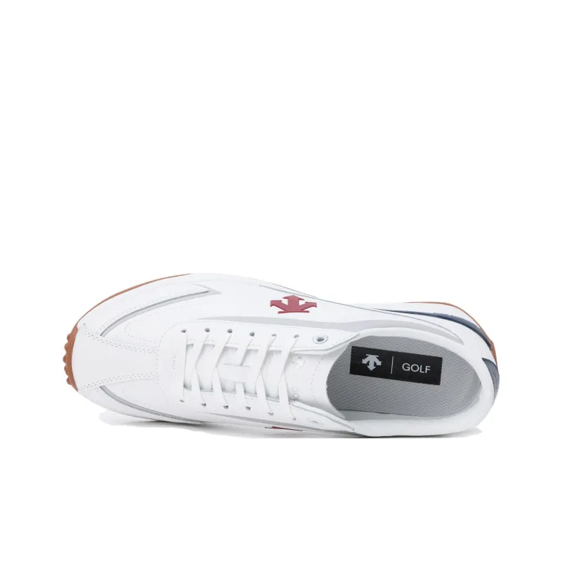 DESCENTE Chron Anti Slip Wear Resistant Low Top Golf Shoes Unisex White Gray-4