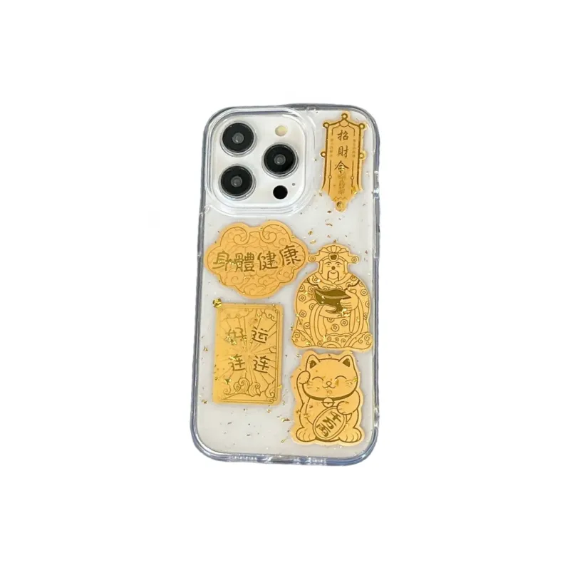 BYZ TPU Material Glue Drip Lucky Cat Suitable For Apple Phone Cases-2