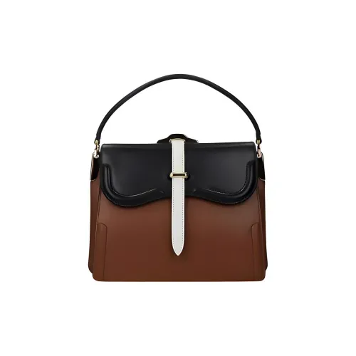 PRADA Leather Handbag Regular Women's Brown