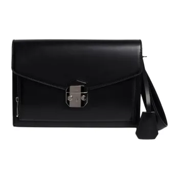 Dunhill Calfskin Clutch Unisex Black