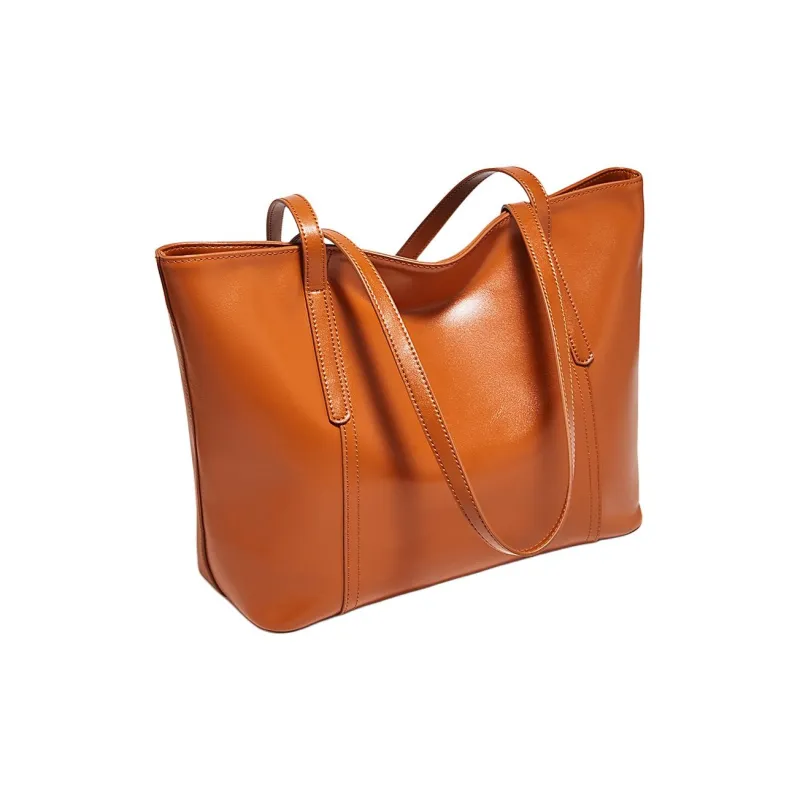 Marino Orlandi Cow Leather Patchwork Synthetic Leather Tote Bag Shopping Bag Shoulder Bags Women's Brown/Black-1