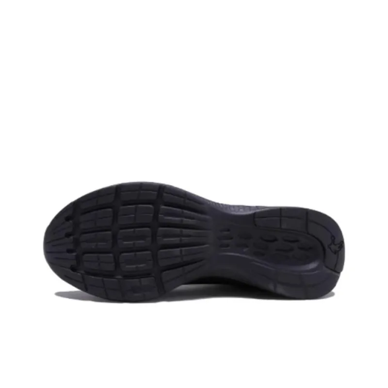 QIAODAN Anti Slip Wear Resistant Breathable Lightweight Low Top Running Shoes Men's Black-3
