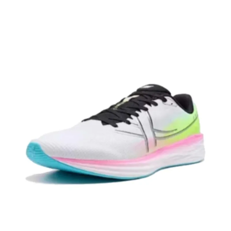 XTEP Speed 5.0LITE Anti Slip Wear Resistant Low Top Casual Running Shoes Men's White Green Pink-1