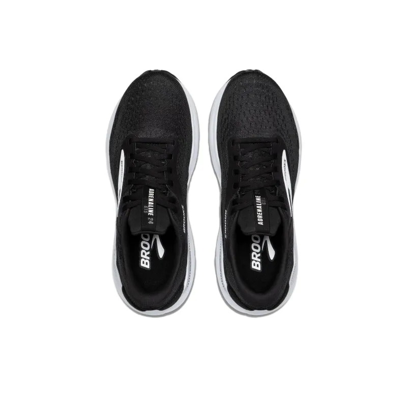 Brooks Adrenaline GTS Slip Resistant And Breathable Low Top Running Shoes Women's Black White-4