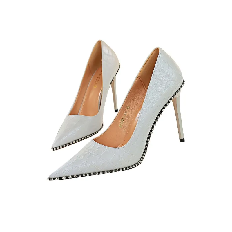 QITUMAUL Slim Heel High Heels 10.5cm Women's-11