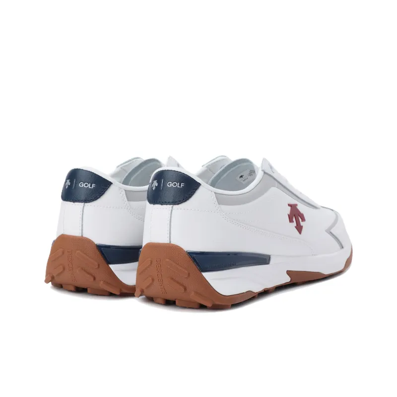 DESCENTE Chron Anti Slip Wear Resistant Low Top Golf Shoes Unisex White Gray-3