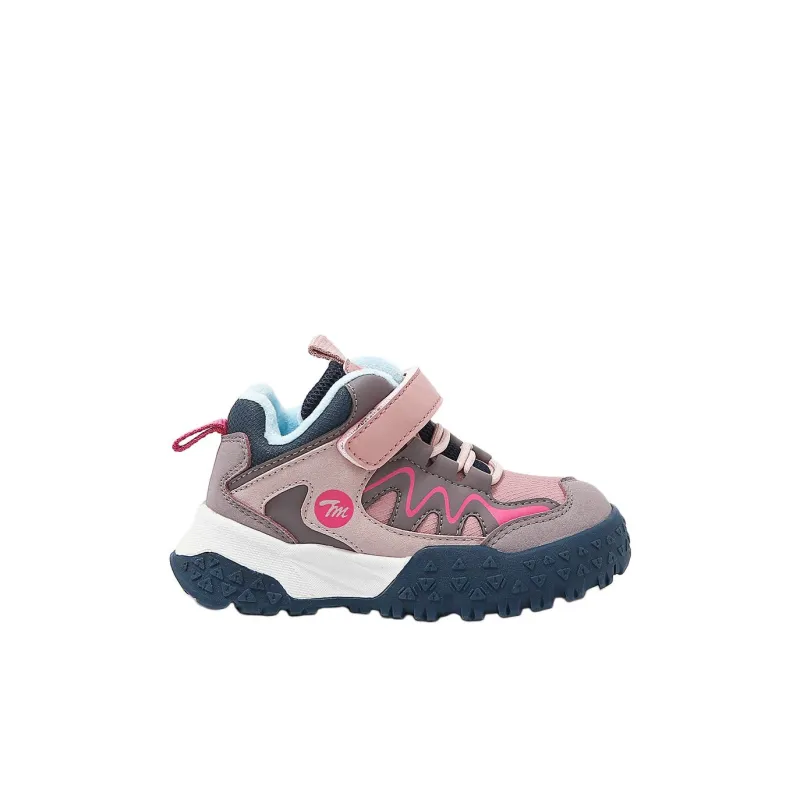 Teenmix Slip Resistant Anti Kick Abrasion Resistant Low Top Kids Lifestyle Shoes Gray Pink Kids'-1