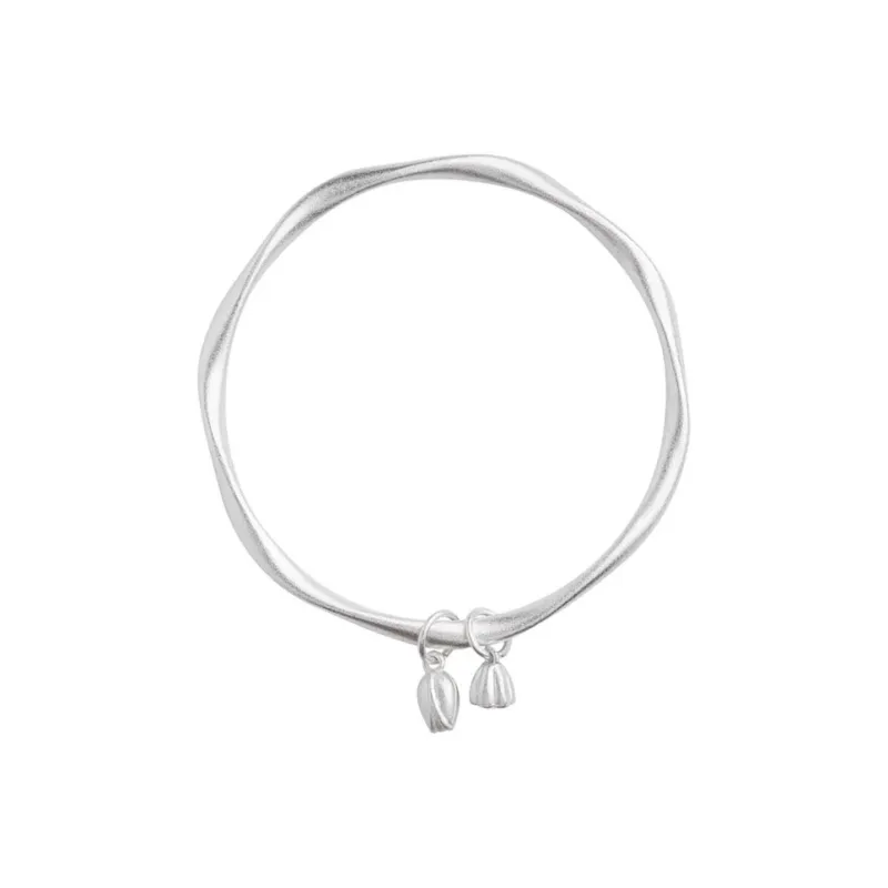 CHINA GOLD S999 Fine Silver Bangles Women's-0