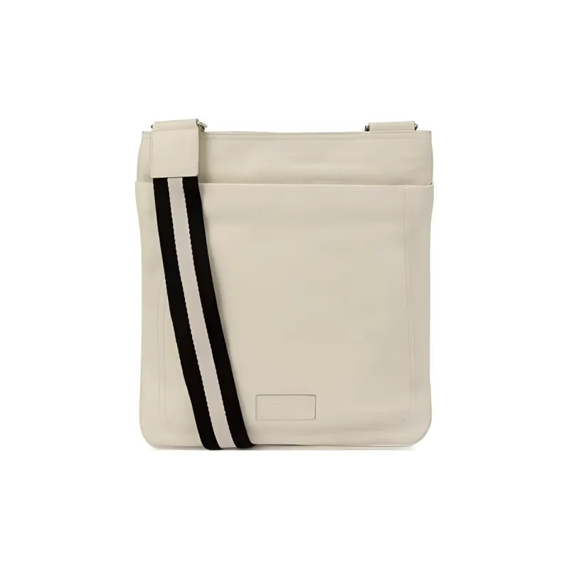 BALLY Genuine Leather Crossbody Bag Shoulder Bag Men's White-0