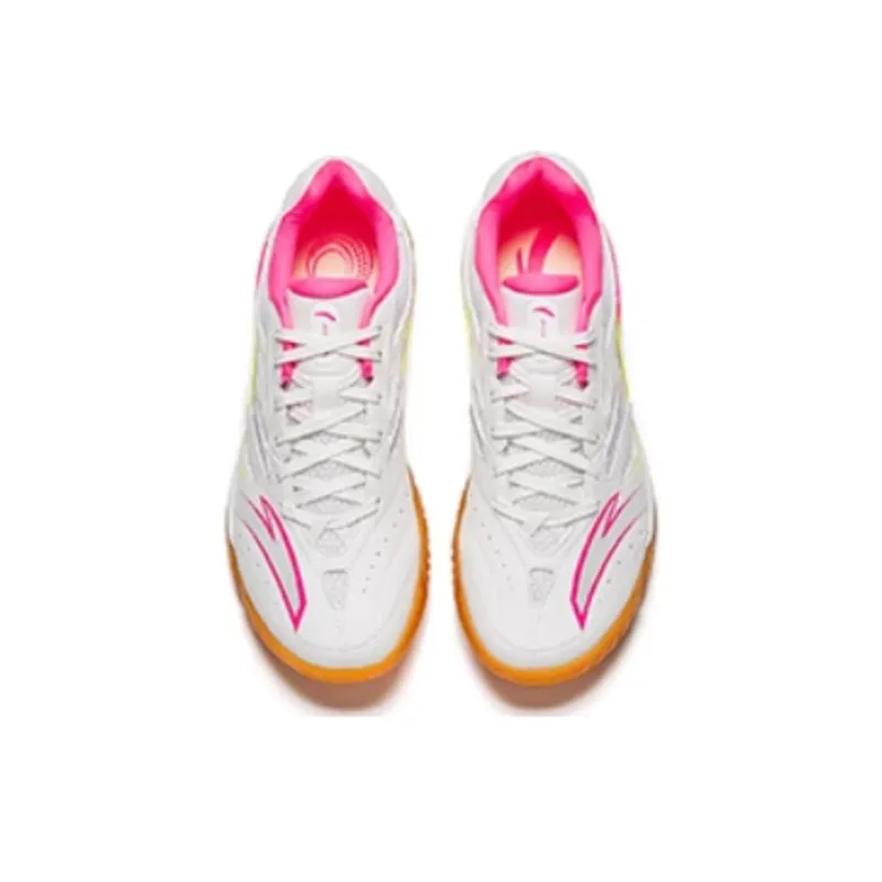 Anta Cushioned Slip-Resistant Coverage Low-Top Training Shoes Men's White Pink-3