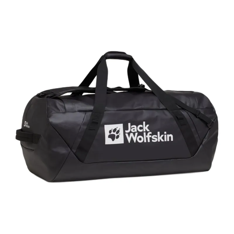 Jack Wolfskin Polyester One Shoulder Crossbody Double Shoulder Travel Bag 100L Unisex Black-1