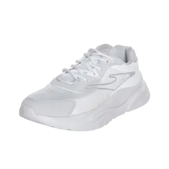 Erke Cushioning, Wear Resistant Low Top Chunky Sneakers Men's White Gray
