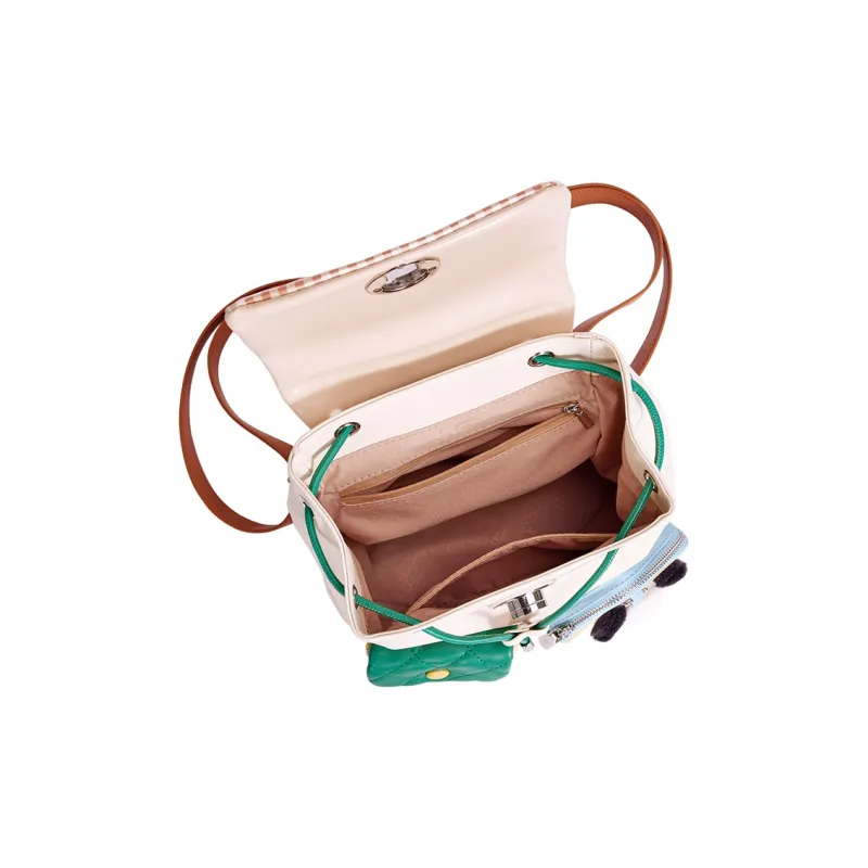 Miffy Synthetic Leather Backpacks Backpack Regular Women's Khaki/Ecru-3