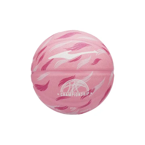 Erke Feather Light Collection Rubber Basketball Pink Size 7 Ball No. 5 Ball Training Match Unisex
