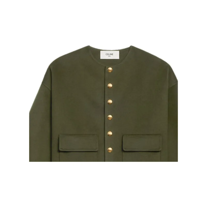 CELINE FW21 Fitted Sweater Women's Forest Green-4