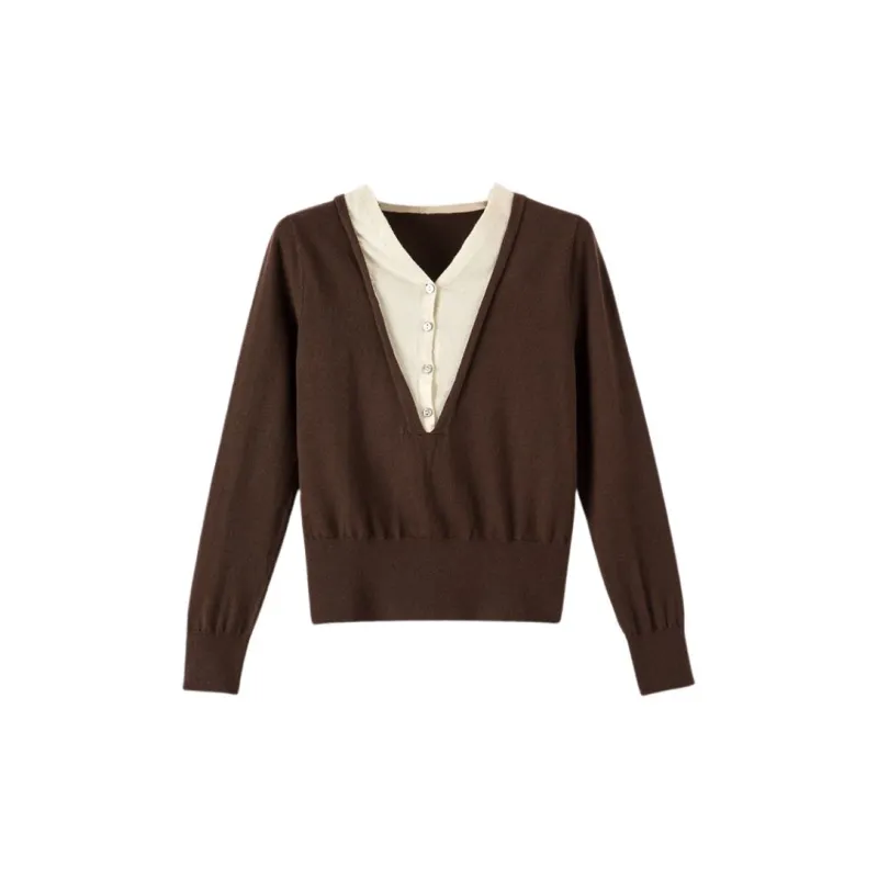 Late White Knitwear Women's Brown-1