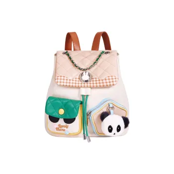 Miffy Synthetic Leather Backpacks Backpack Regular Women's Khaki/Ecru