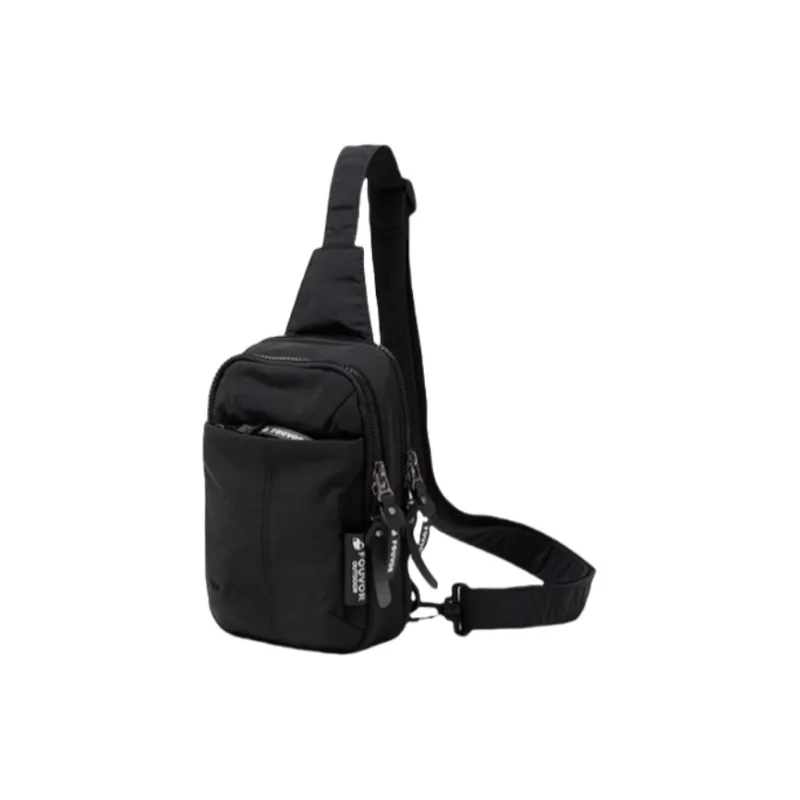 FOUVOR Nylon Fabric Sling Bag Regular Unisex Gray/Black/Yellow/Green-14