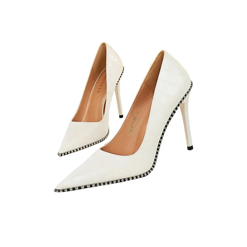 QITUMAUL Slim Heel High Heels 10.5cm Women's-5
