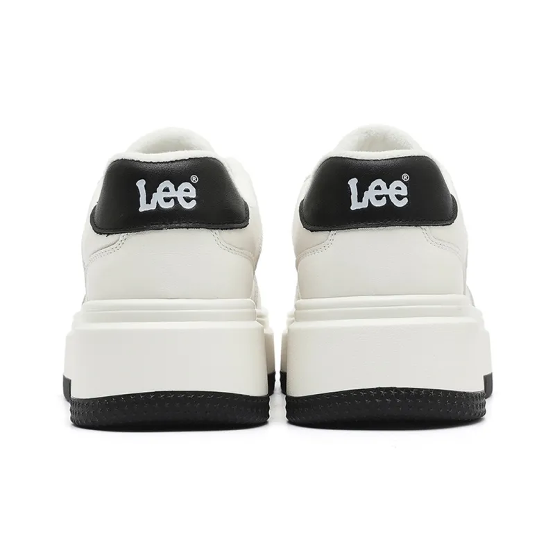 Lee Small White Shoes Low-Top Skateboard Shoes Women's-2