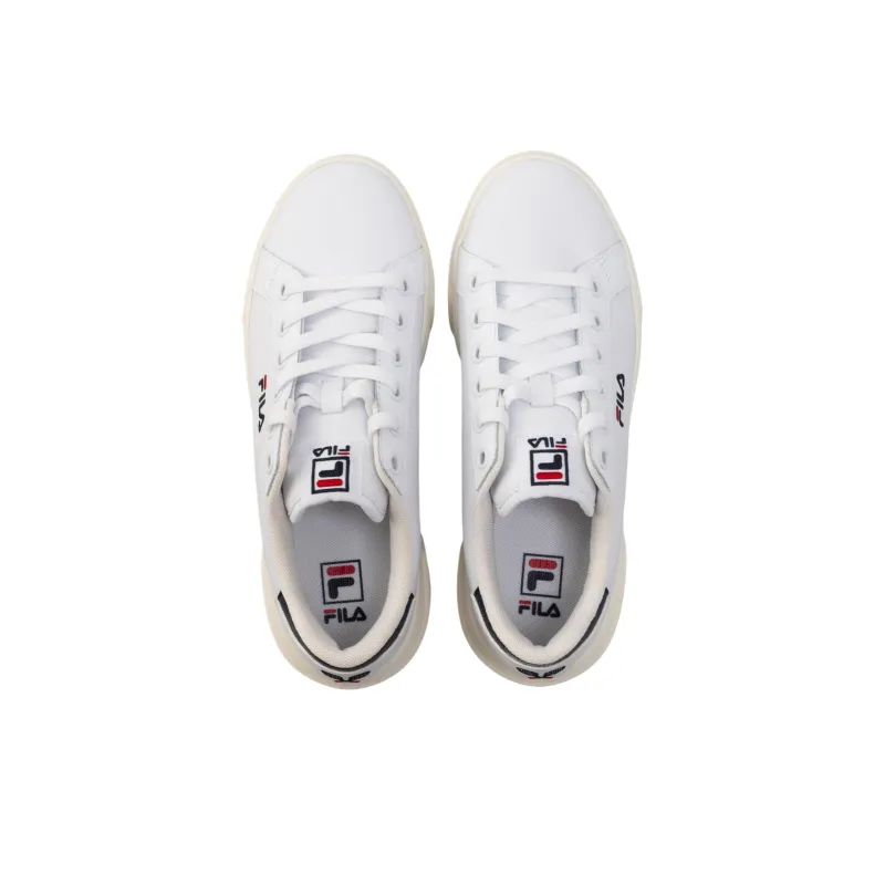 FILA Court Plumpy Slip Resistant Low Top Skateboard Shoes Women's White-3