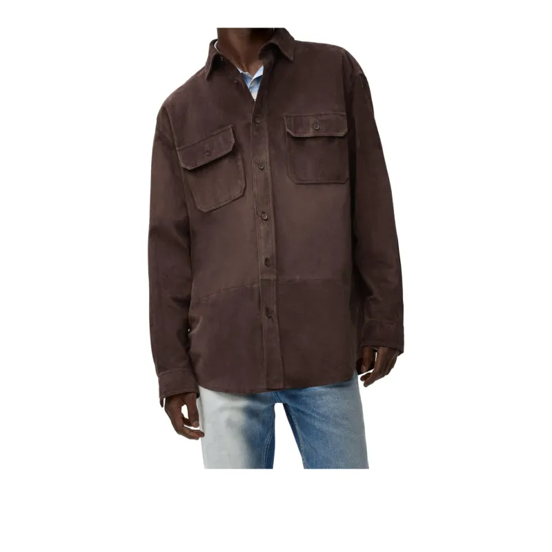 LOEWE SS25 Leather Jacket Men's Dark Brown-1